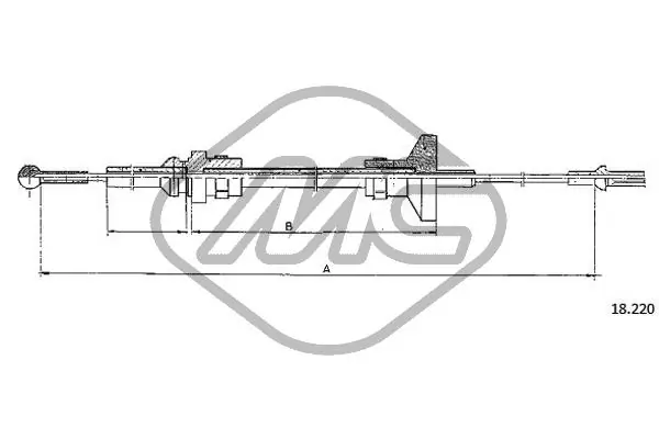 Cable de accionamiento del embrague Chrysler Voyager I (1984-1995)