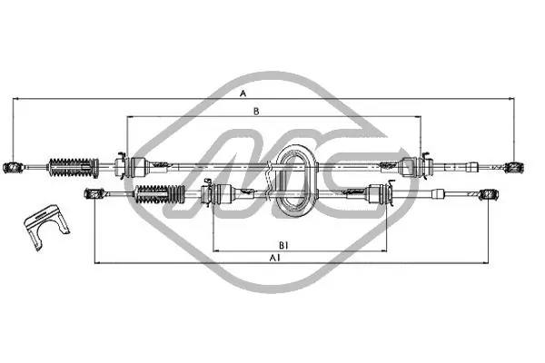 417020 Adriauto Cable para caja de cambios manual