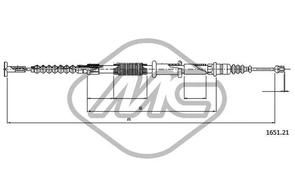  Cable de freno de mano trasero izquierdo Fiat Tipo 