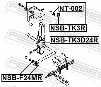 NSBTK3R Febest Buje de la bieleta estabilizadora trasera