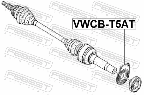 VWCBT5AT Febest Soporte de rodamiento intermedio del semieje delantero