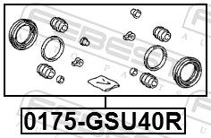 0175GSU40R Febest Kit de reparación de frenos trasero