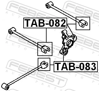 TAB082 Febest Buje de mangueta trasera