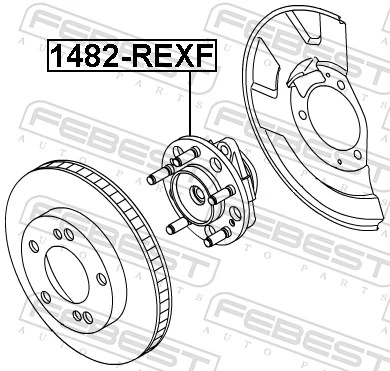 1482REXF Febest Cubo delantero