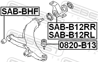 SABB12RR Febest Silentblock de brazo de suspensión delantero inferior