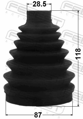 0517PCX7 Febest Fuelle transmisión delantero exterior