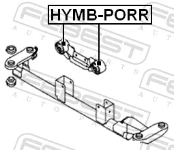 HYMBPORR Febest Silentblock del soporte trasero del motor