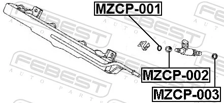 MZCP001 Febest Arandela de asiento del inyector