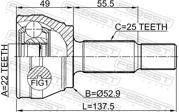  Junta homocinetica Ford Fiesta 