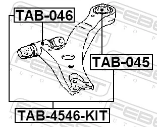 TAB045 Febest Silentblock de brazo de suspensión delantero inferior