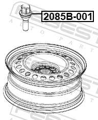 2085B001 Febest Tornillos para llantas