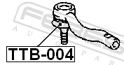 TTB004 Febest Guardapolvo de rótula de dirección