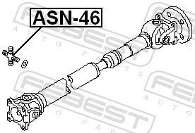 ASN46 Febest Cruceta del eje de transmisión delantero
