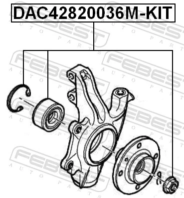 DAC42820036MKIT Febest Rodamientos de rueda delantero