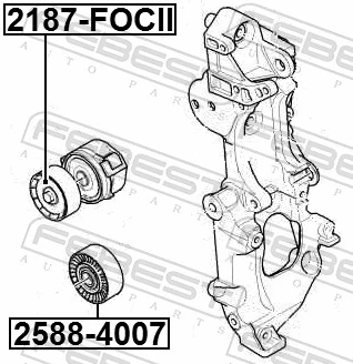2187FOCII Febest Polea tensora
