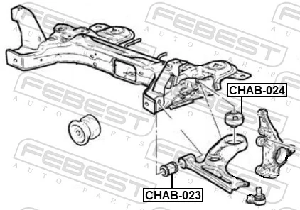 CHAB024 Febest Silentblock de brazo de suspensión delantero inferior