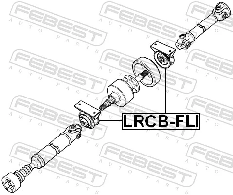 LRCBFLI Febest Rodamiento central del eje de transmisión