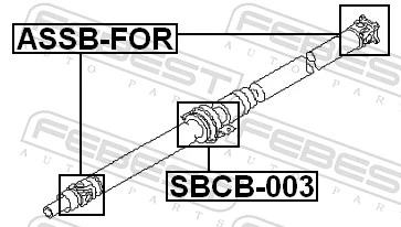 ASSBFOR Febest Cruceta transmision