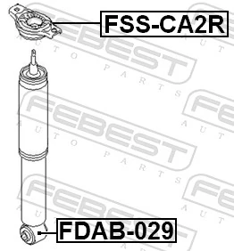 FDAB029 Febest Buje de amortiguador trasero
