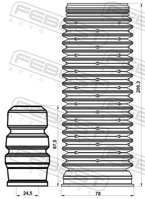 Guardapolvos amortiguador & topes de suspensión para Volkswagen Caddy III 2KB, 2KJ, 2CB, 2CJ