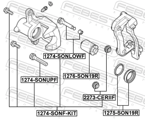 Comprar Kit de reparación de pinzas de freno trasero Hyundai Sonata VII LF