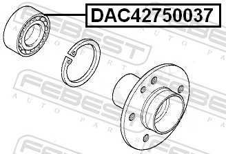 DAC42750037 Febest Rodamiento de rueda trasera