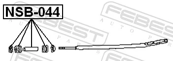 NSB044 Febest Buje delantero de la barra radial delantera