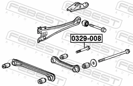0329008 Febest Perno interior del brazo de caída trasero