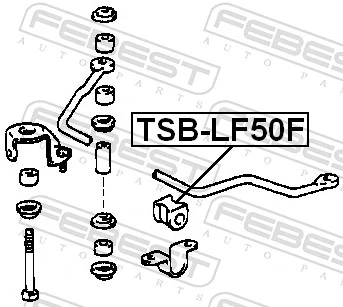 TSBLF50F Febest Buje de barra estabilizadora delantera