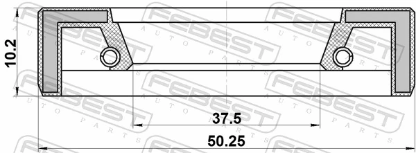 95FAY39501012X Febest Retén del eje primario de la caja de transferencia