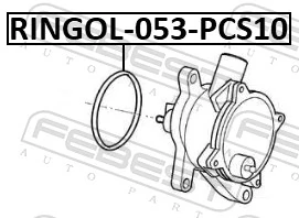 RINGOL053PCS10 Febest Retén del cojinete intermedio delantero del eje de transmisión