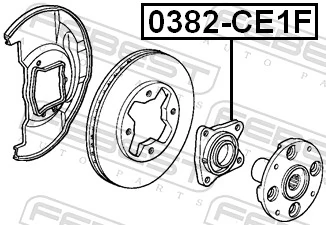 0382CE1F Febest Rodamientos de rueda delantero