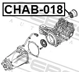 CHAB018 Febest Silentblock del soporte del diferencial trasero