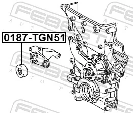 0187TGN51 Febest Polea tensora