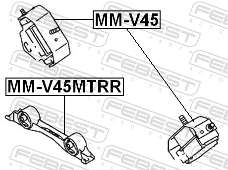 Taco de motor para Mitsubishi Pajero II Canvas Top V2W, V4W