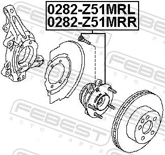 0282Z51MRL Febest Cubo delantero