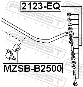 2123EQ Febest Bieleta estabilizadora delantera