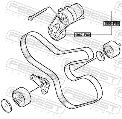 Polea tensora para BMW 7  F01, F02, F03, F04