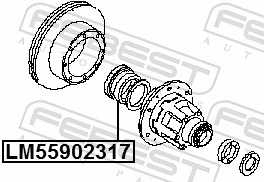Cojinete exterior de rueda trasera para Renault Master II HD, FD