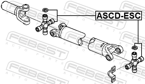 ASCDESC Febest Cruceta transmision