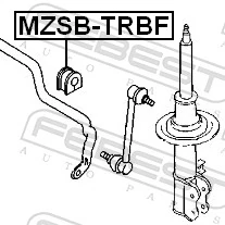 MZSBTRBF Febest Buje de barra estabilizadora delantera