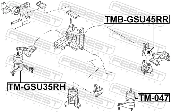 TMBGSU45RR Febest Taco de motor