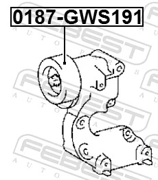 0187GWS191 Febest Tensor de correa de alternador