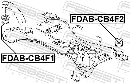 FDABCB4F2 Febest Buje silencioso del subchasis delantero