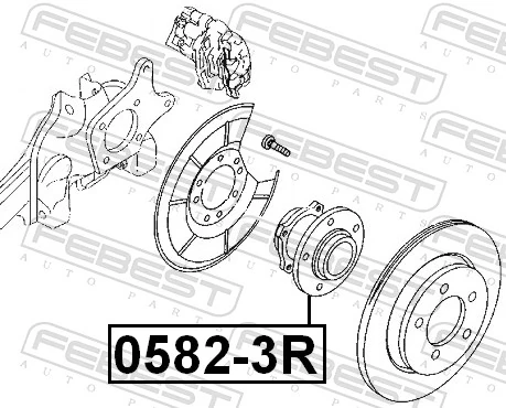 05823R Febest Buje de rueda trasero