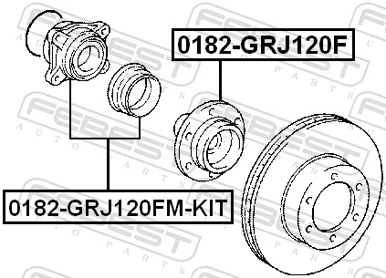 0182GRJ120F Febest Cubo delantero