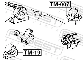 Taco de motor para Toyota Corolla  E11