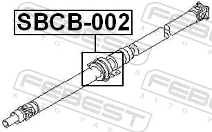 SBCB002 Febest Rodamiento central del eje de transmisión