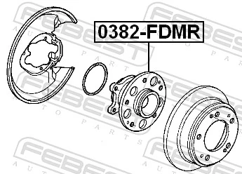 0382FDMR Febest Buje de rueda trasero