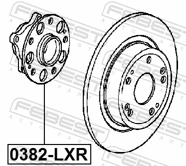 0382LXR Febest Buje de rueda trasero